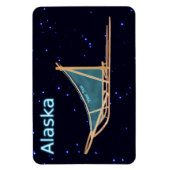 犬ぞり – アラスカ マグネット (縦)