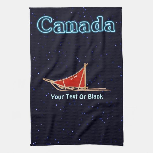 犬ぞり – カナダ キッチンタオル (縦)