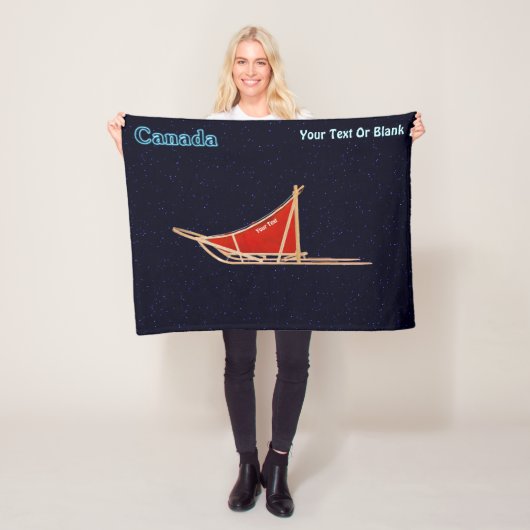 犬ぞり – カナダ フリースブランケット (インサイチュ)