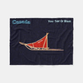 犬ぞり – カナダ フリースブランケット (正面(横))