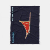 犬ぞり – カナダ フリースブランケット (正面)