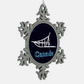 犬ぞり スノーフレークピューターオーナメント (左)