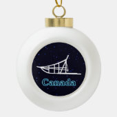 犬ぞり セラミックボールオーナメント (正面)