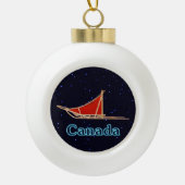 犬ぞり セラミックボールオーナメント (正面)