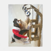 犬ぞり フリースブランケット (正面)