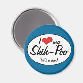 犬だ！おれはシーズー（犬）好き マグネット (正面/裏面)