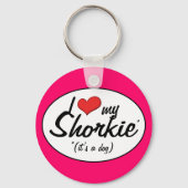 犬だ！僕はショートキーが大好き キーホルダー (正面)
