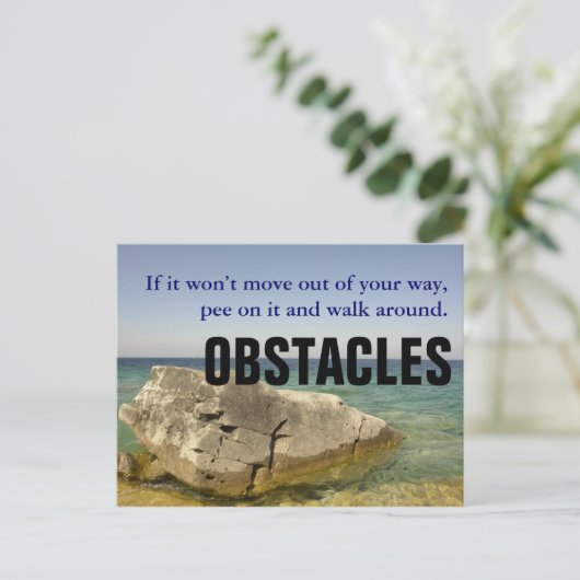 犬であること:障害があなたの道を妨げるのを許してはいけない ポストカード (スタンド正面)