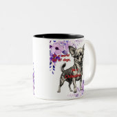 犬でいっぱいの世界ではチワワになる ツートーンマグカップ (正面右)