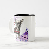 犬でいっぱいの世界ではチワワになる ツートーンマグカップ (正面左)