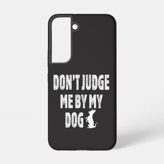 犬で人を判断しないで SAMSUNG GALAXYケース (裏面)