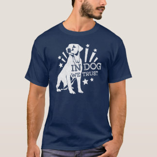 犬で私達はグラフィックを信頼します Tシャツ