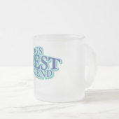 犬で親友のTシャツおよびギフト フロストグラスマグカップ (正面右)
