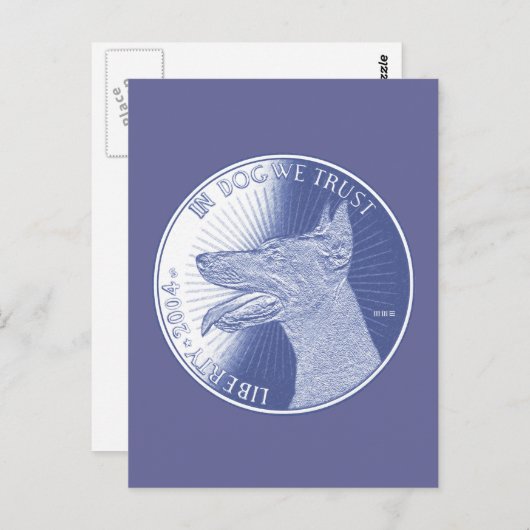 犬で ポストカード (正面/裏面)