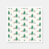 犬とあひるの休暇の木 スタンダードカクテルナプキン (正面)