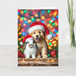 犬とうさぎのクリスマスカード シーズンカード