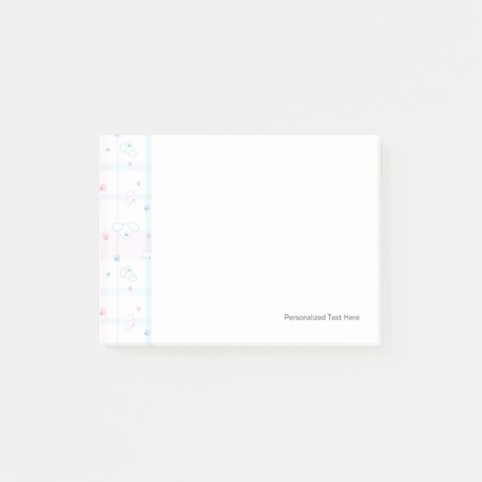 犬とかわいい柄 ポストイット (正面)