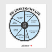 犬としての私の生活の円グラフパパシール シール (シート)