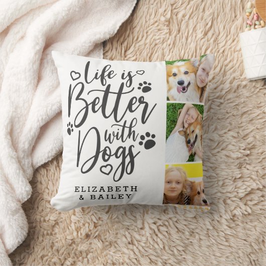 犬とのコラージュ生活が向上|過去記事 クッション (ブランケット)