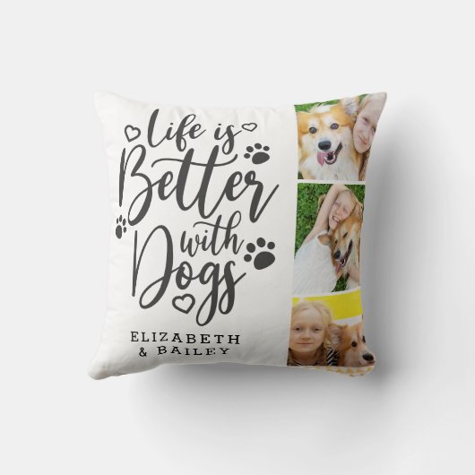 犬とのコラージュ生活が向上|過去記事 クッション (裏面)