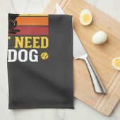 犬とのセラピーが必要なの キッチンタオル (四つ折り)