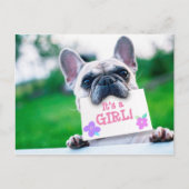 犬とのベビーガールのカスタム発表 案内ポストカード (正面)