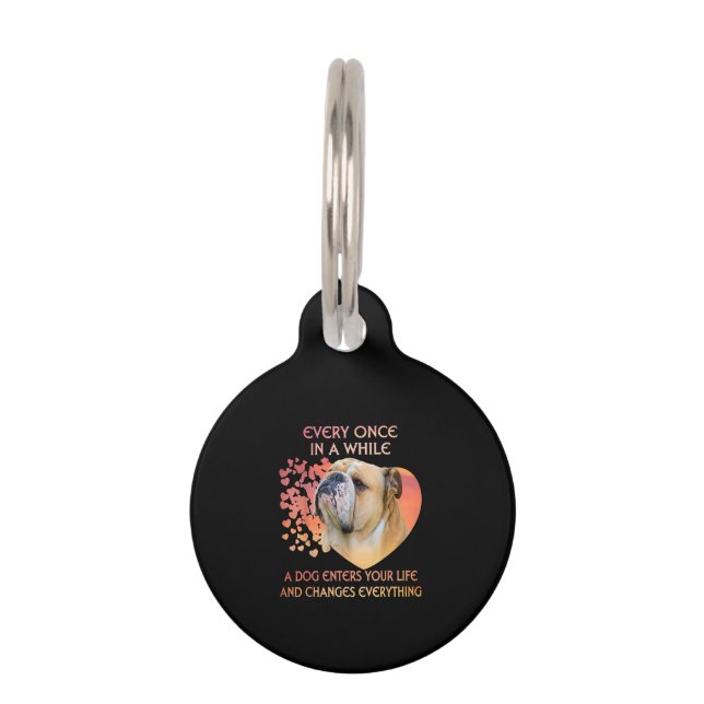 犬との出会いは人生に彩りを添える ペット　ネームタグ (正面)