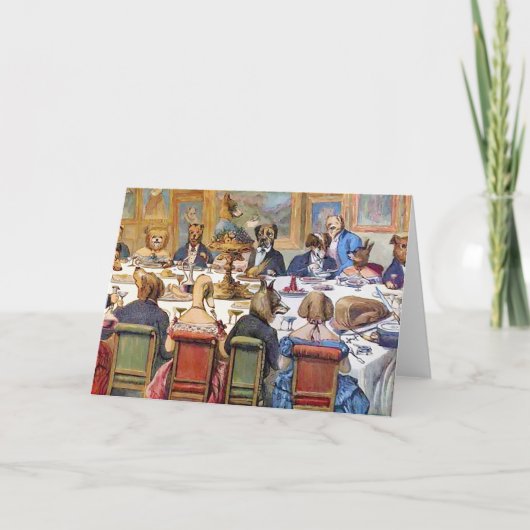 犬との感謝祭「犬のディナーパーティー」 シーズンカード (正面)