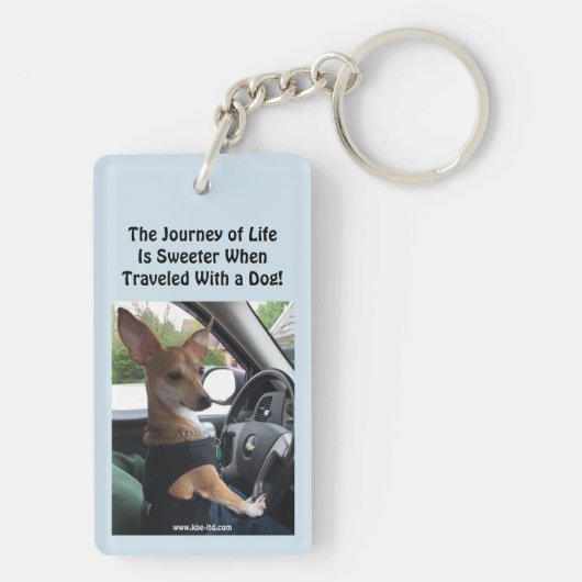 犬との旅行- keychain キーホルダー (裏面)
