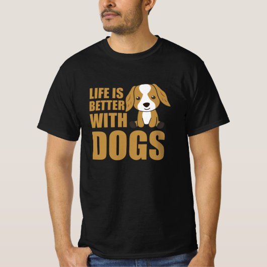 犬との生活が良い可愛いコッカースパニエル犬犬 Tシャツ (正面)