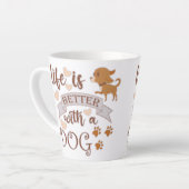 犬との生活が良い引用文おもしろいchihuahua カフェラテマグ (左アングル)