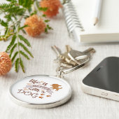 犬との生活が良い引用文おもしろいchihuahua キーホルダー (側面)