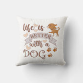 犬との生活が良い引用文おもしろいchihuahua クッション (裏面)