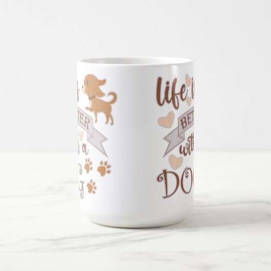 犬との生活が良い引用文おもしろいchihuahua コーヒーマグカップ (中央)