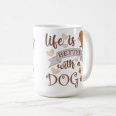 犬との生活が良い引用文おもしろいchihuahua コーヒーマグカップ (正面右)