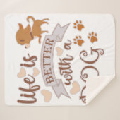 犬との生活が良い引用文おもしろいchihuahua シェルパブランケット (正面(横))