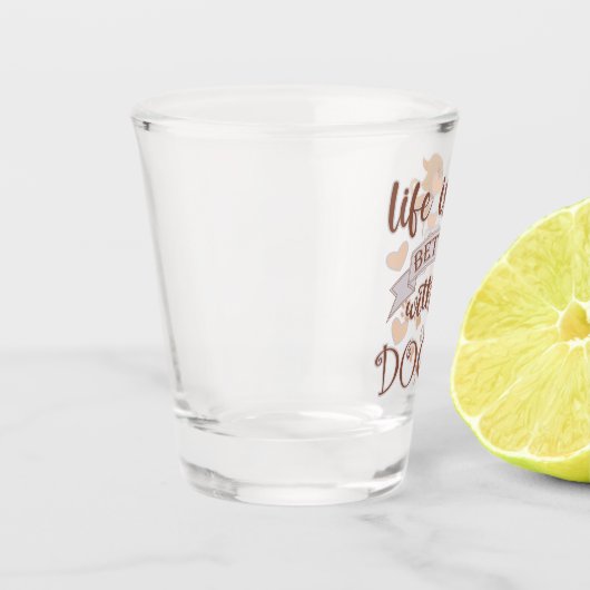 犬との生活が良い引用文おもしろいchihuahua ショットグラス (左)