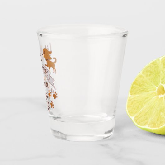犬との生活が良い引用文おもしろいchihuahua ショットグラス (右)