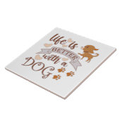 犬との生活が良い引用文おもしろいchihuahua タイル (側面)