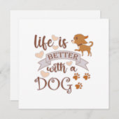 犬との生活が良い引用文おもしろいchihuahua ノートカード (正面/裏面)