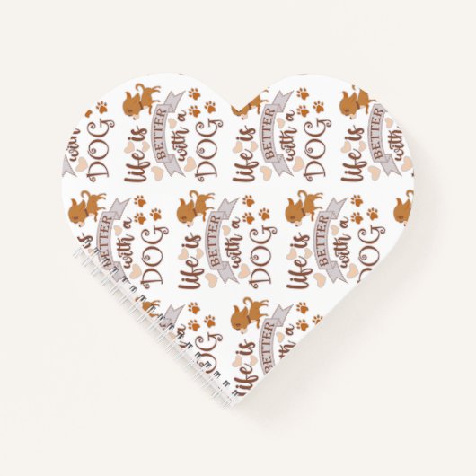 犬との生活が良い引用文おもしろいchihuahua ノートブック (正面)