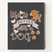 犬との生活が良い引用文おもしろいchihuahua ノートブック (裏面)