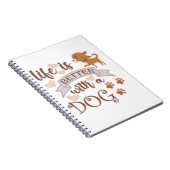 犬との生活が良い引用文おもしろいchihuahua ノートブック (右側)