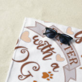 犬との生活が良い引用文おもしろいchihuahua ビーチタオル (インサイチュ)