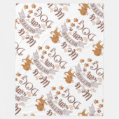 犬との生活が良い引用文おもしろいchihuahua フリースブランケット (正面)