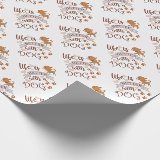 犬との生活が良い引用文おもしろいchihuahua ラッピングペーパー (角)