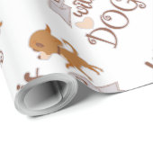 犬との生活が良い引用文おもしろいchihuahua ラッピングペーパー (ロールコーナー)