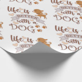 犬との生活が良い引用文おもしろいchihuahua ラッピングペーパー (角)