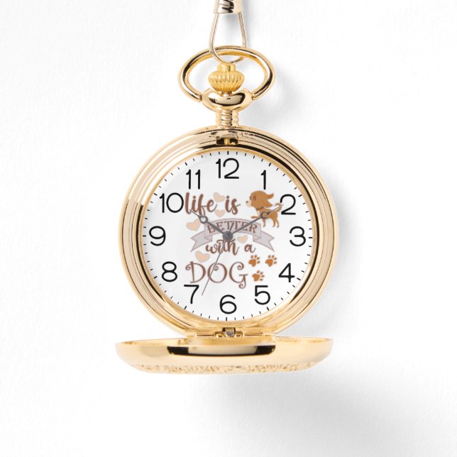 犬との生活が良い引用文おもしろいchihuahua 腕時計 (正面)