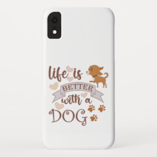 犬との生活が良い引用文おもしろいchihuahua Case-Mate iPhoneケース (裏面)